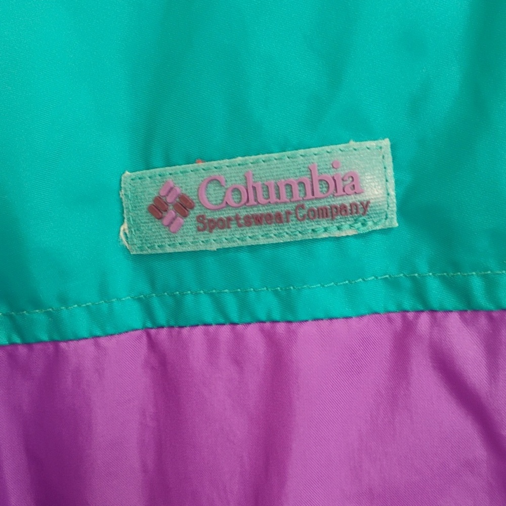 Columbia Teal and Purple Reversible Colorblock Jacket - Picture 2 of 9